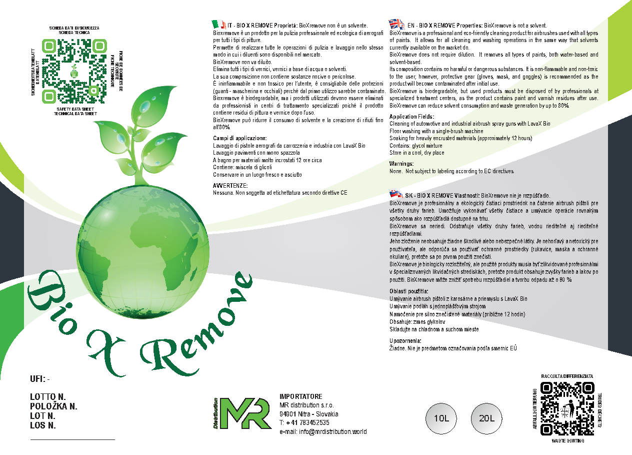 Etichetta BioX Remove
